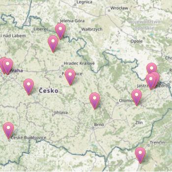 Mapa rehabilitačních zařízení